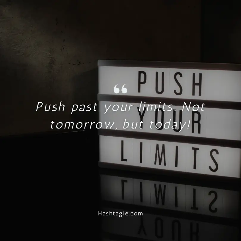 Fitness motivation captions example image