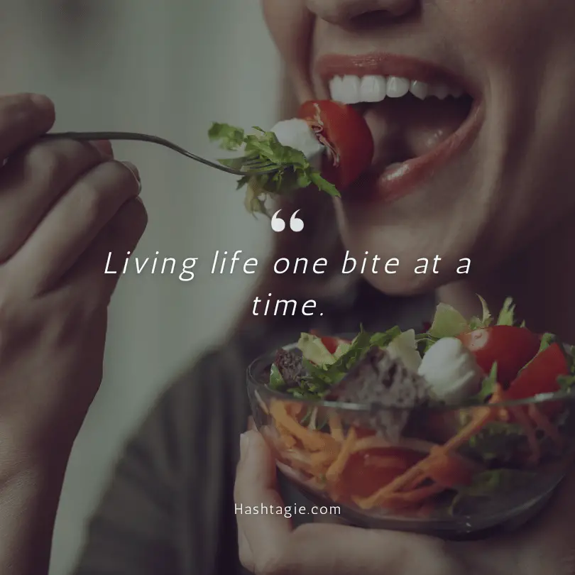 Foodie captions example image