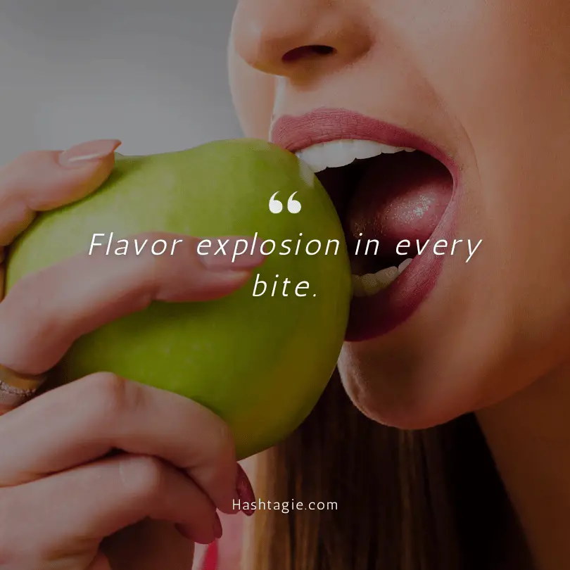 Foodie captions example image