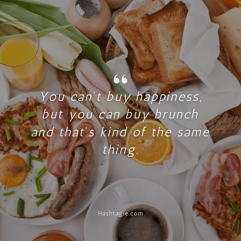 Funny brunch Instagram captions. example image