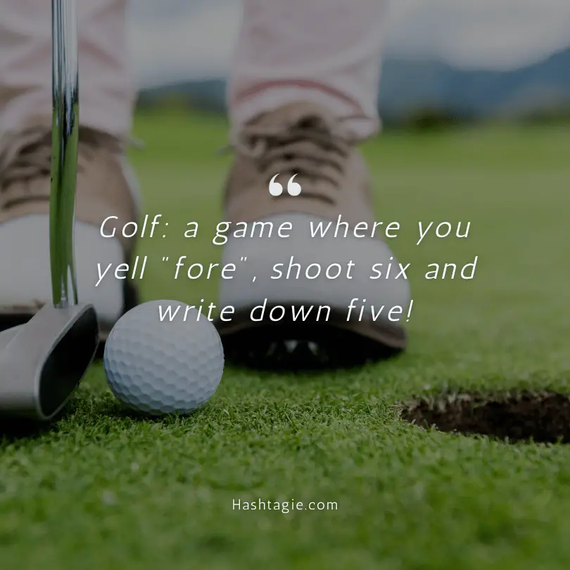 Funny golf captions example image