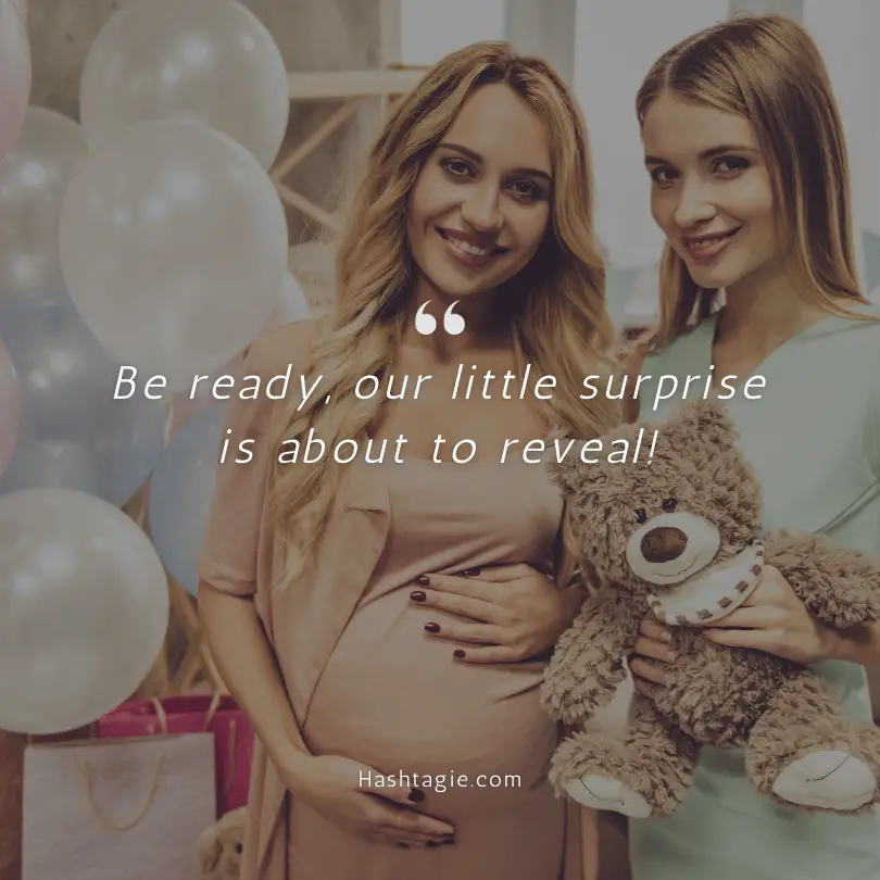 Gender reveal captions example image