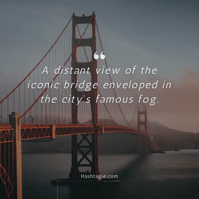 Golden Gate Bridge captions example image