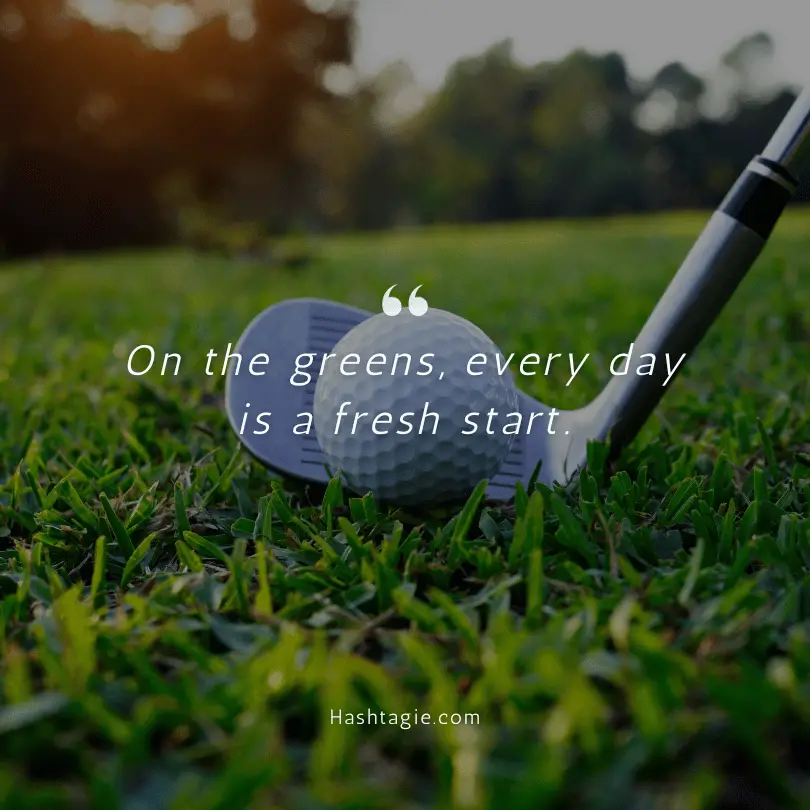 Golf captions for beginners example image