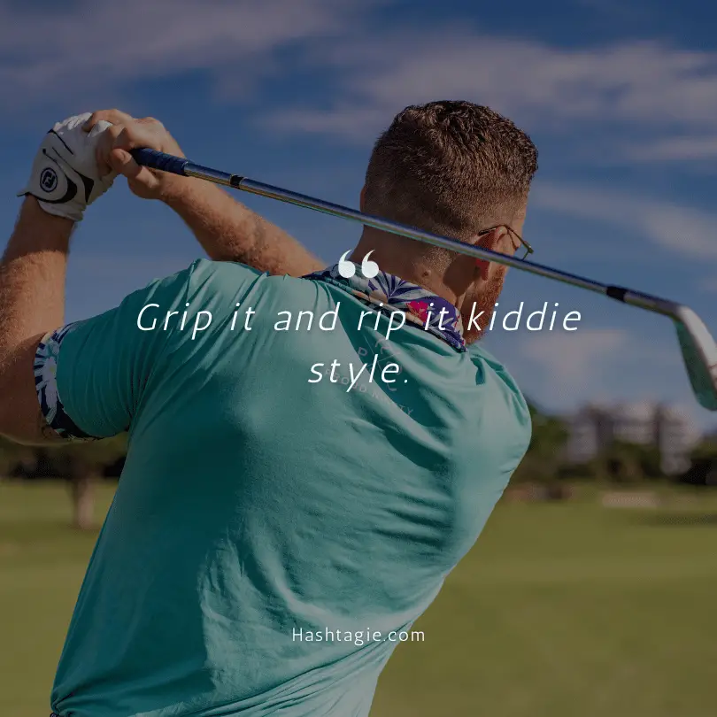 Golf captions for kids example image