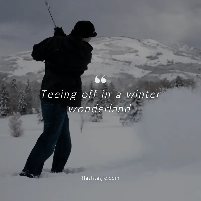 Golf captions for winter example image