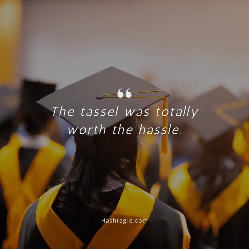 Graduation joy captions example image