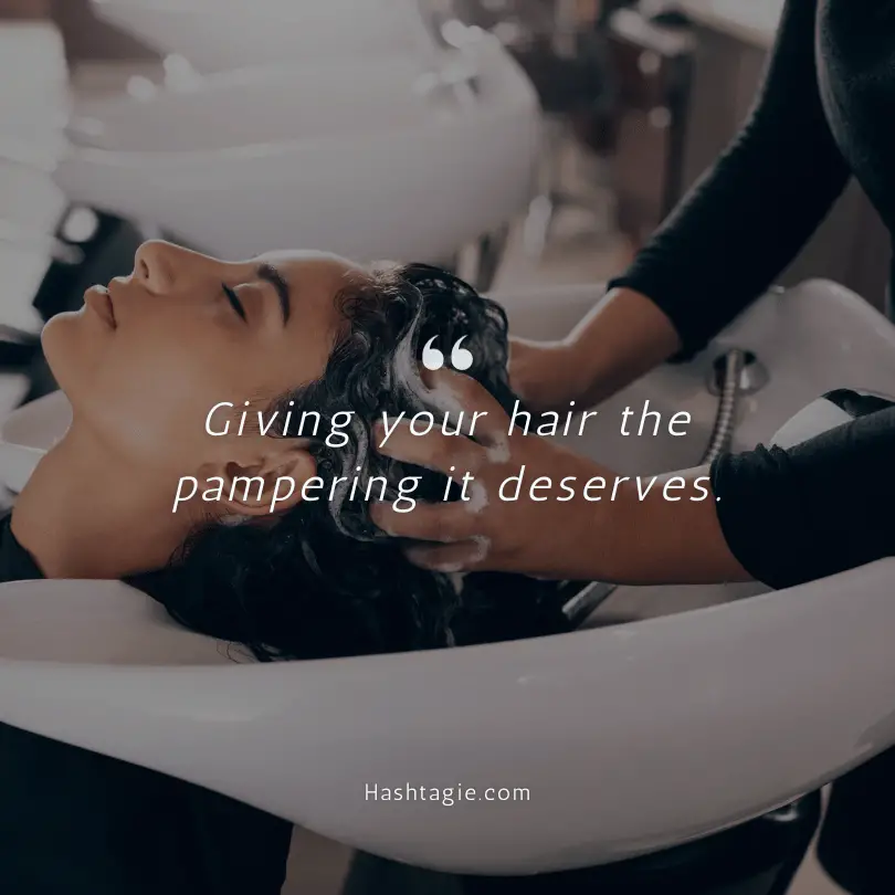 Hairstylist captions for hair treatment example image