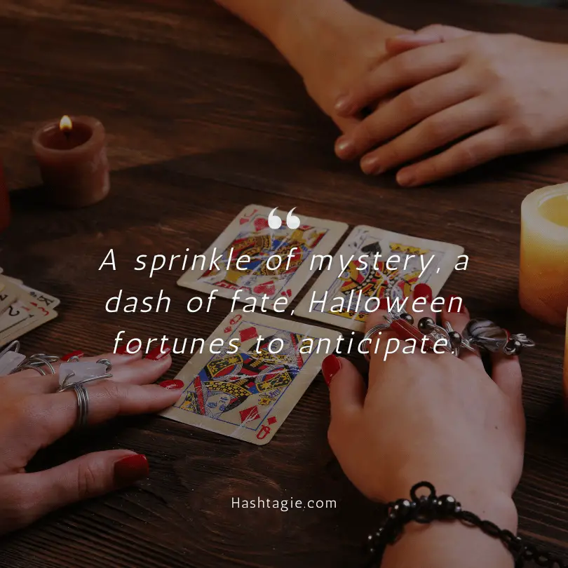 Halloween fortune teller captions example image