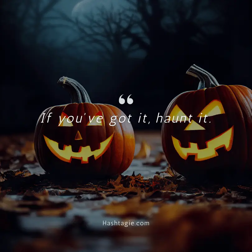 Halloween Instagram captions example image