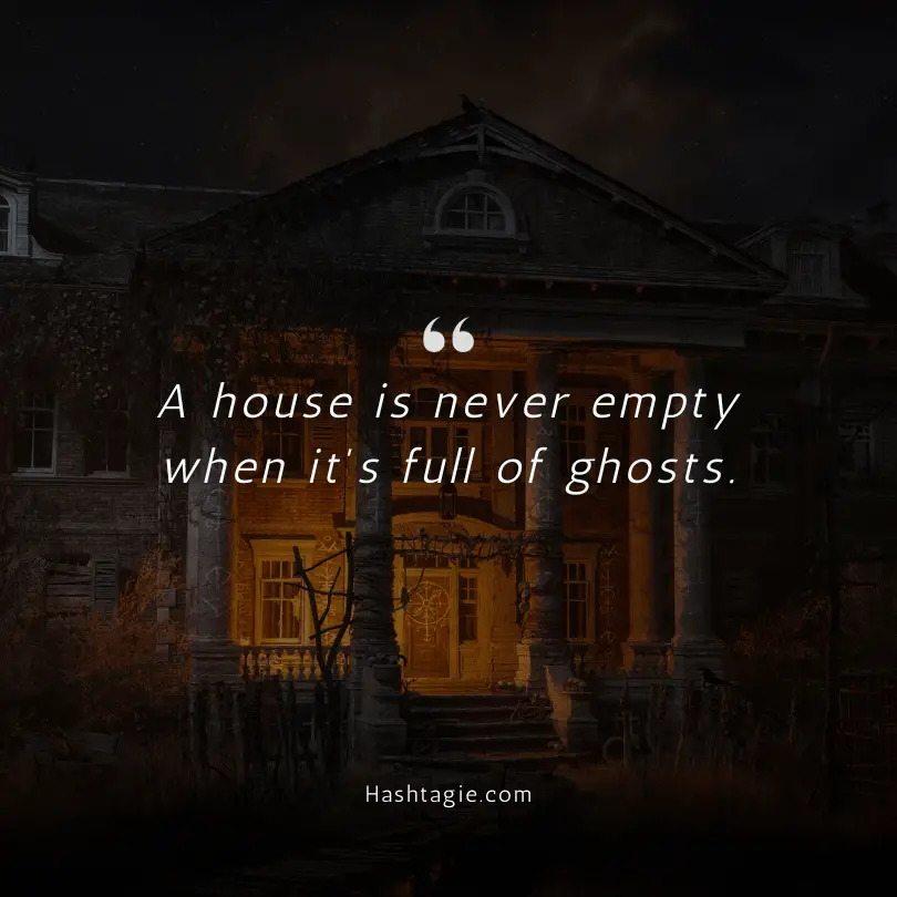 Haunted house Instagram captions example image