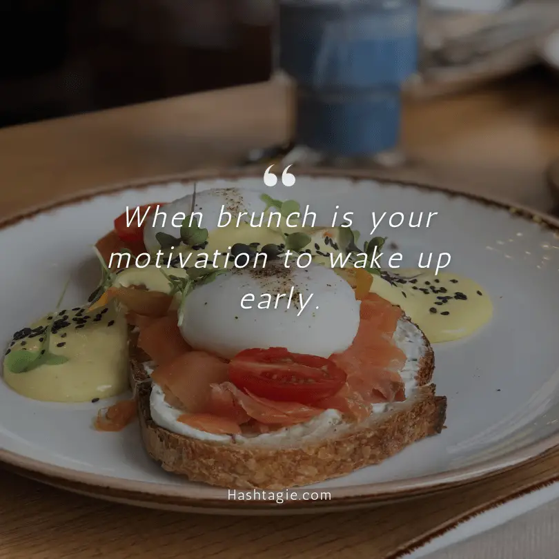 Healthy brunch Instagram captions example image