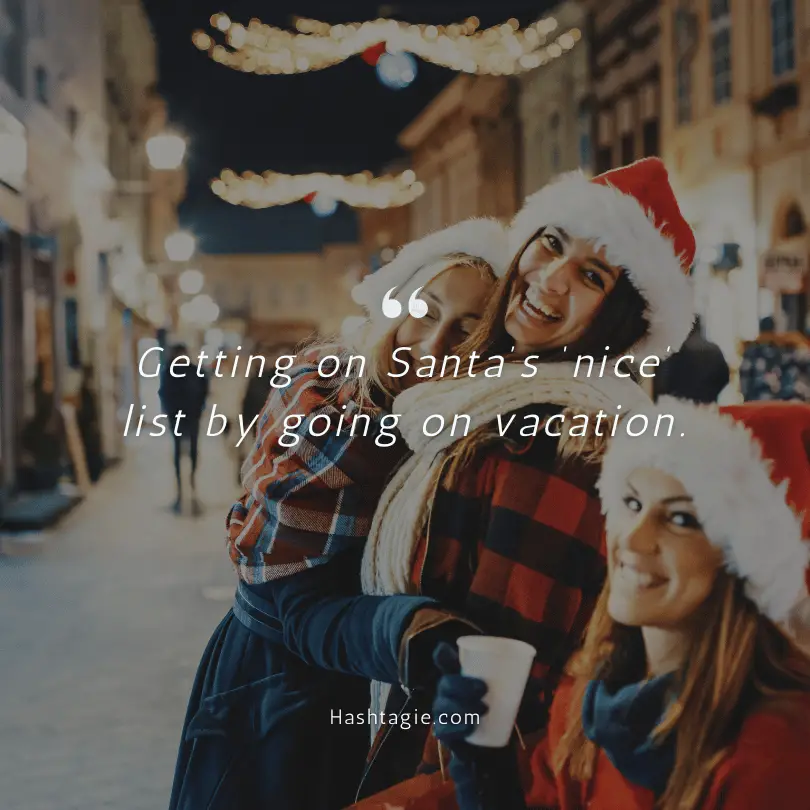 Holiday travel Instagram captions example image