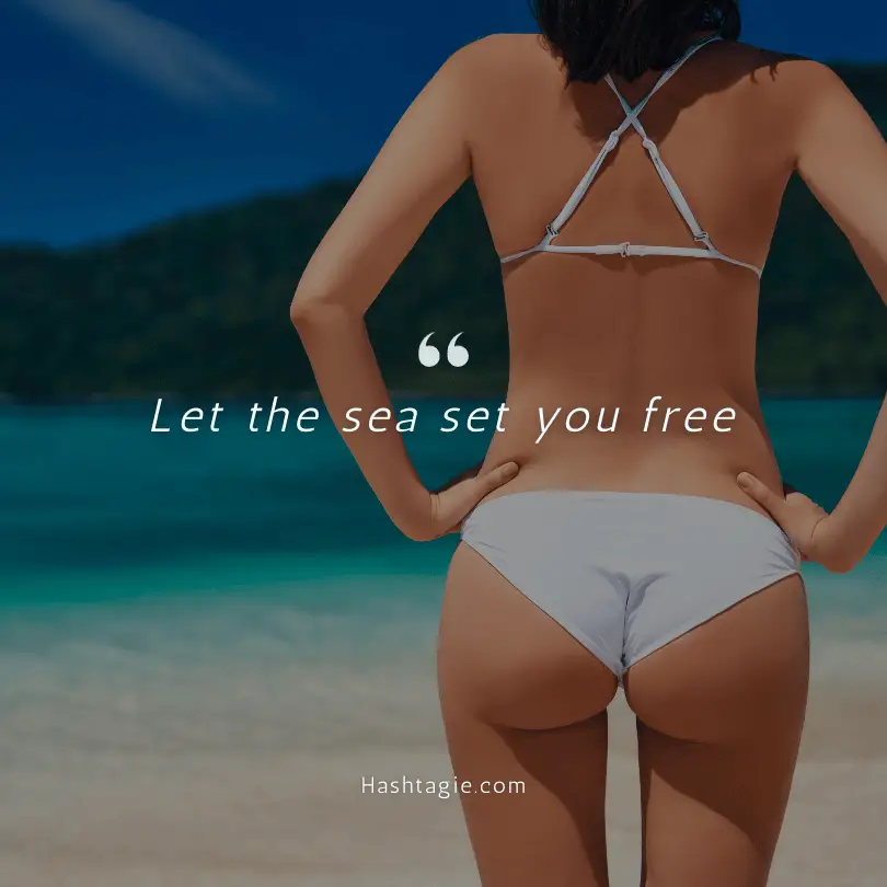 Inspirational bikini captions  example image