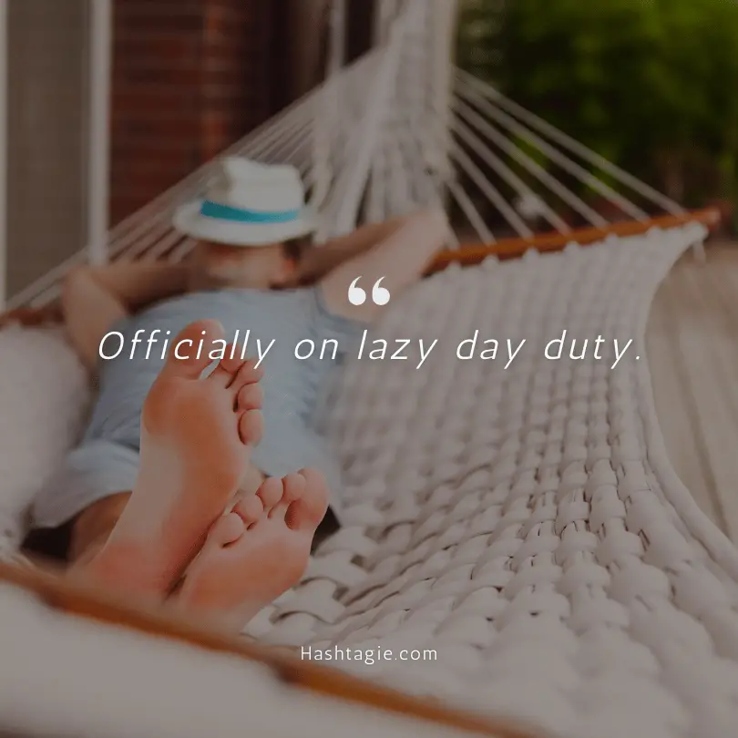 Instagram captions for a lazy day  example image