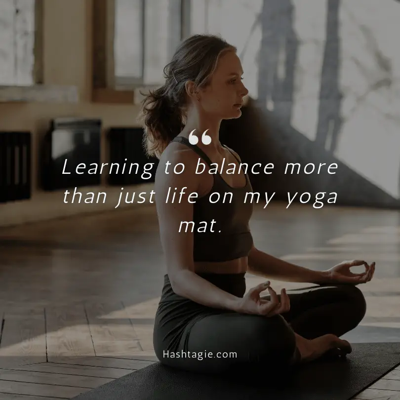 Instagram captions for your first day of yoga practice example image