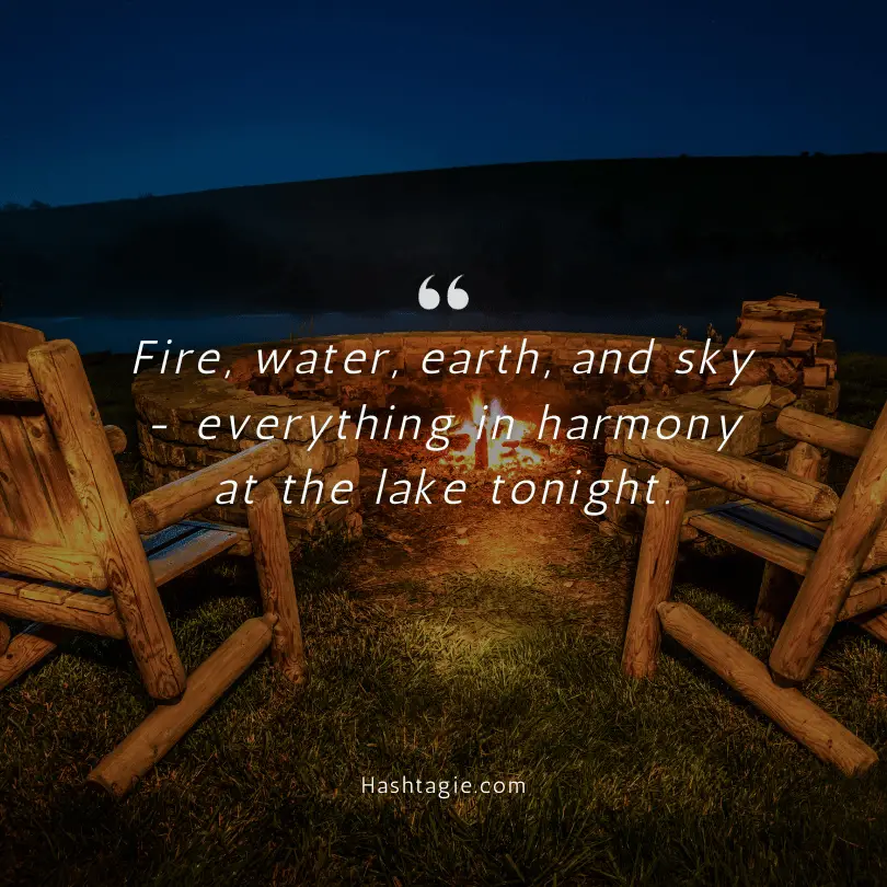 Lake captions for bonfire nights  example image