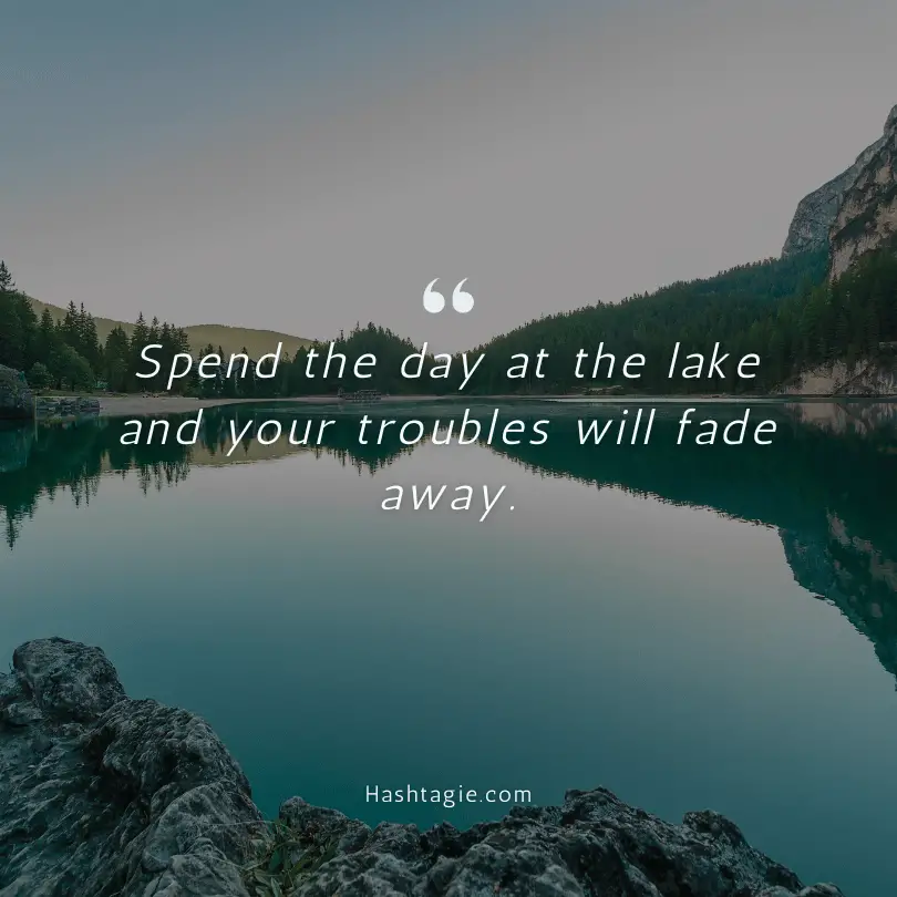 Lake captions for summer vacation example image