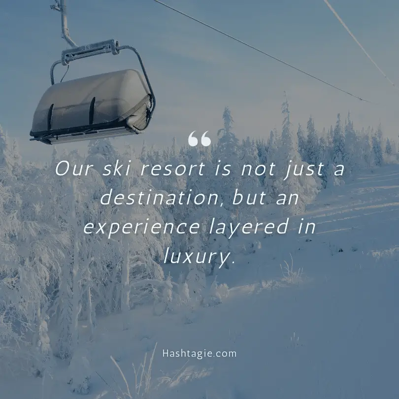 Luxury ski resort quotes for high-end trip example image