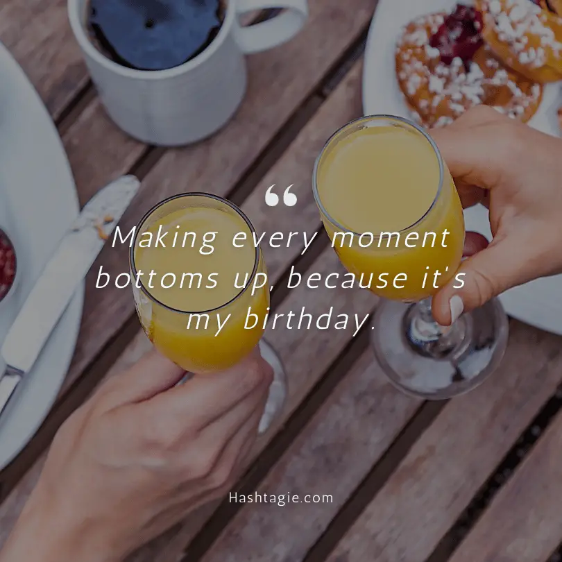 Mimosa Caption for Birthday Brunch example image