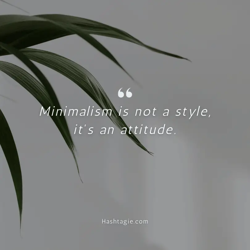 Minimalist lifestyle captions example image