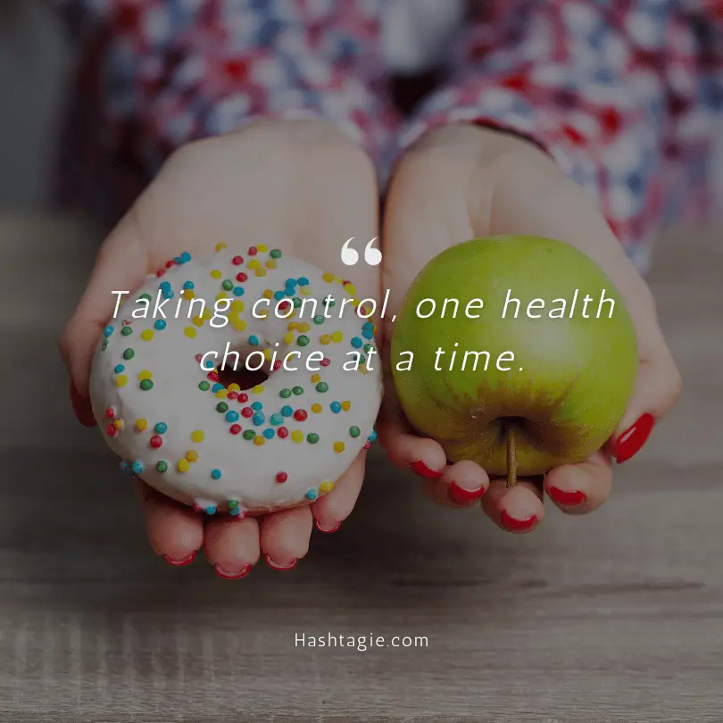 Moving on captions when adopting a healthier lifestyle example image