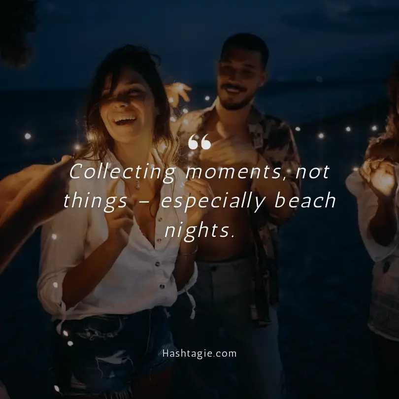 Night out on the beach captions example image