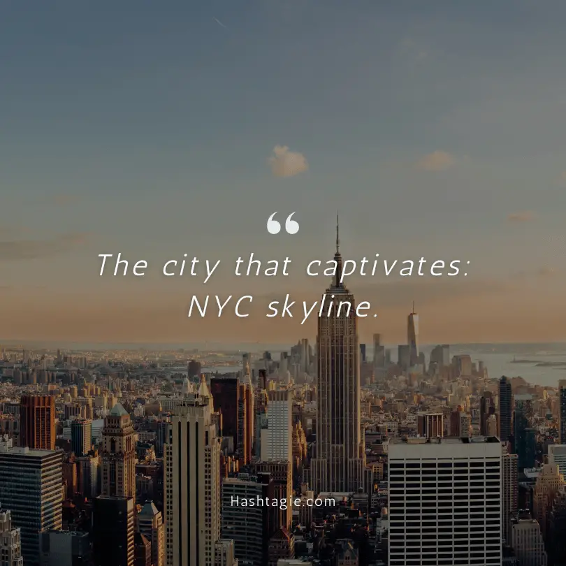 NYC skyline captions example image