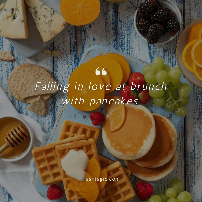 Pancake inspired brunch captions example image