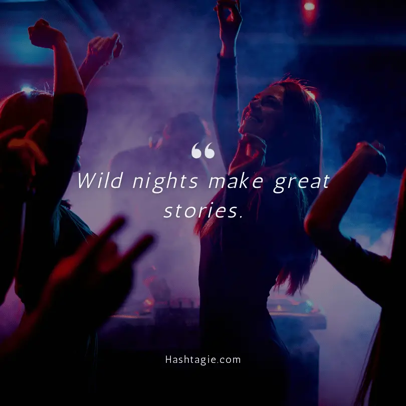 Party captions example image