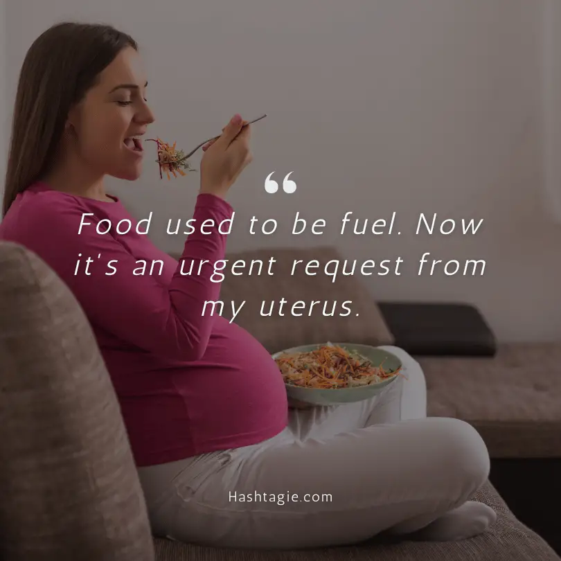 Pregnancy cravings quotes example image