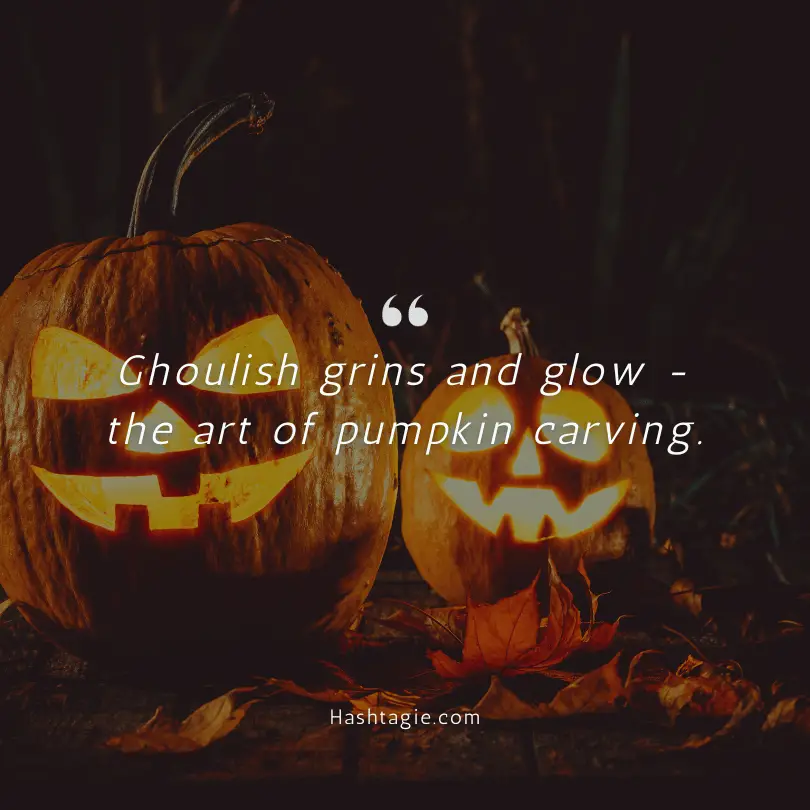 Pumpkin carving captions example image