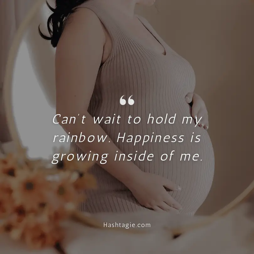 Rainbow baby pregnancy captions example image