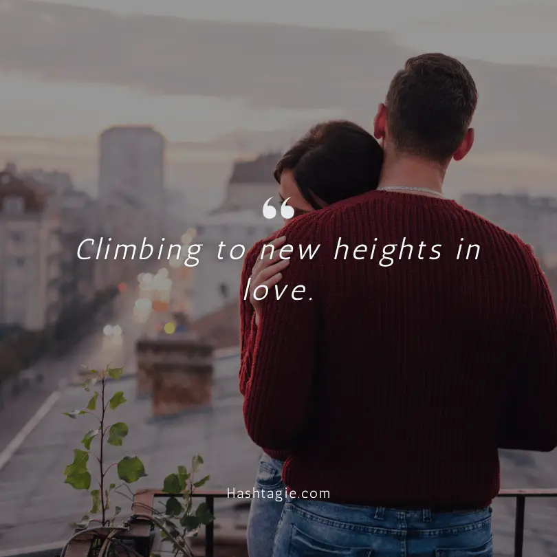 Rooftop captions for love and romance example image