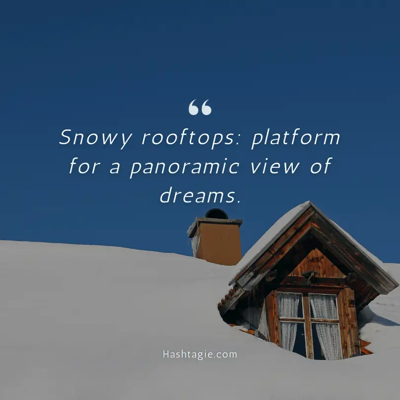 Rooftop captions for winter days  example image