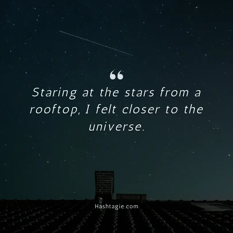 Rooftop quotes for stargazing example image