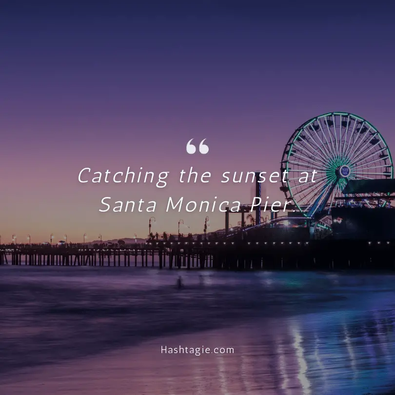 Santa Monica Pier captions example image