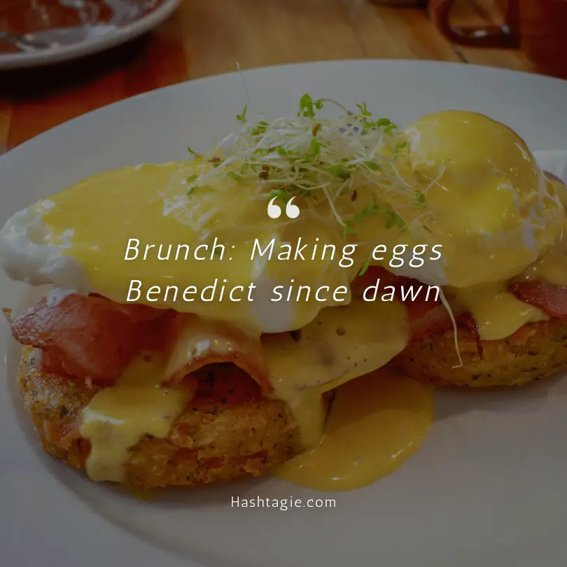 Savory brunch Instagram captions example image