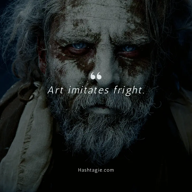 Scary face painting captions example image