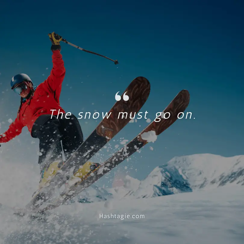 Ski trip captions  example image