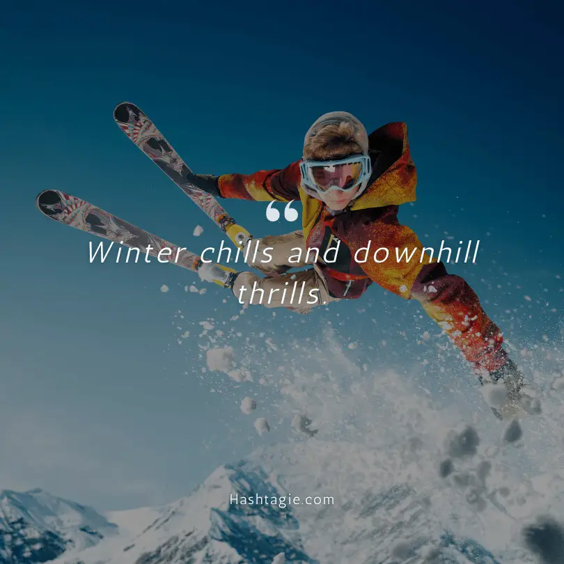 Skiing captions for couples example image