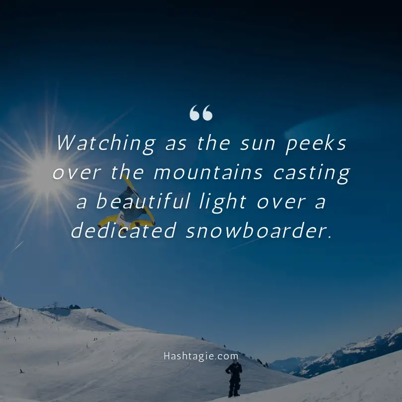 Snowboarding in the sunset/sunrise  example image