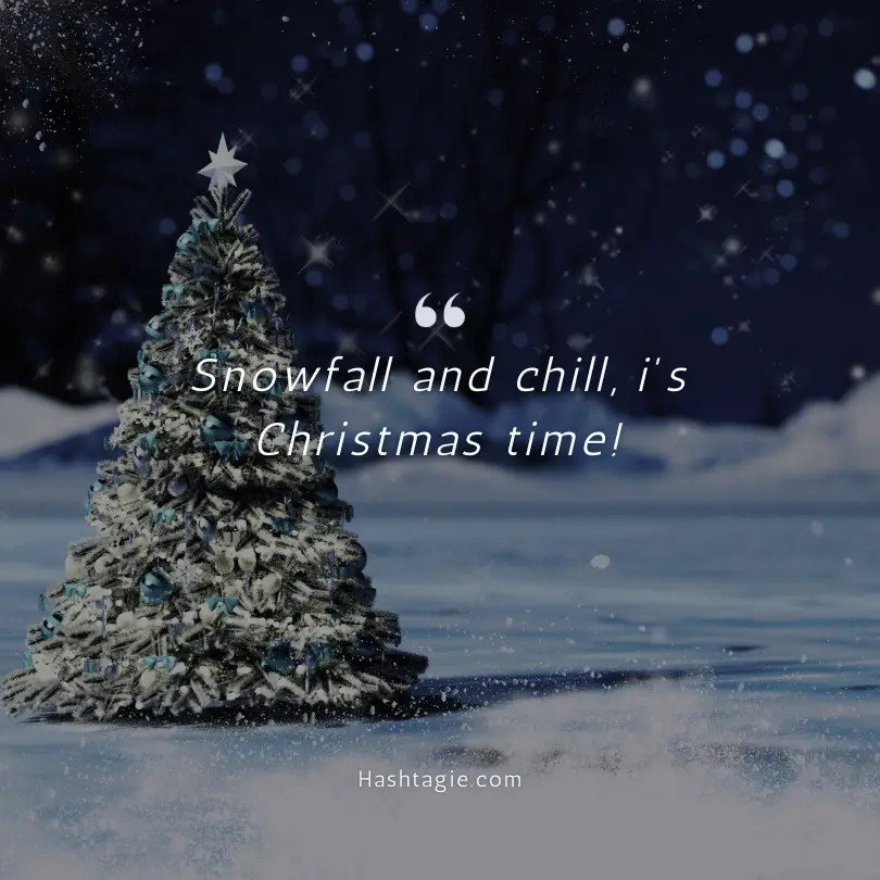 Snowy Christmas Instagram captions example image