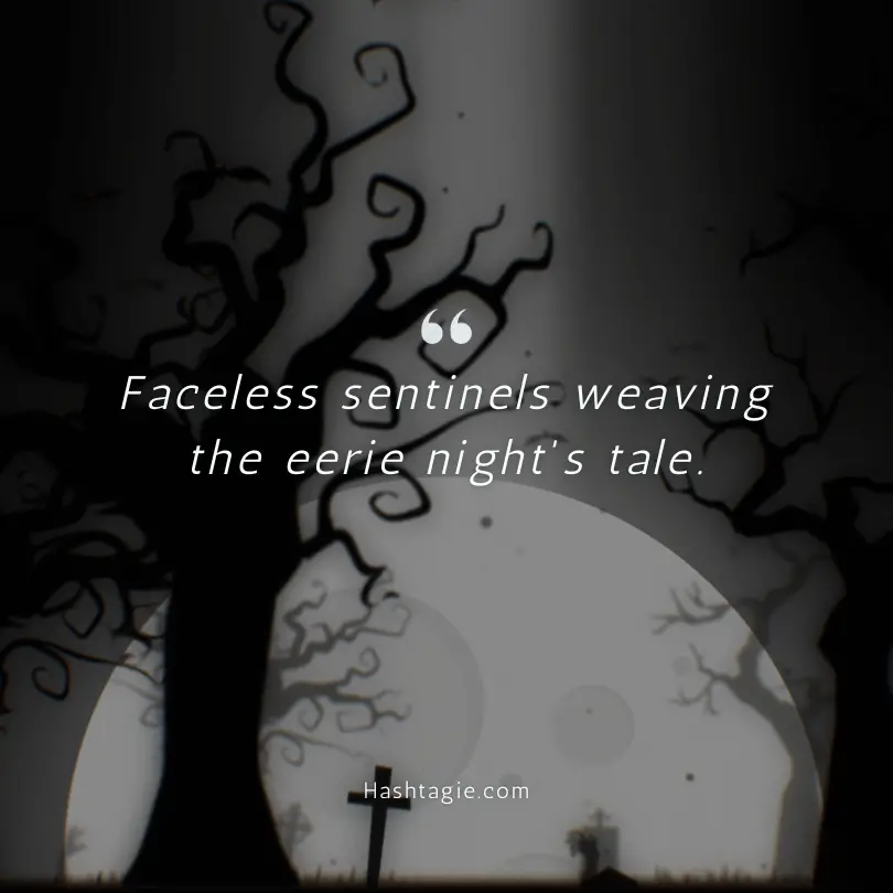 Spooky tree captions example image