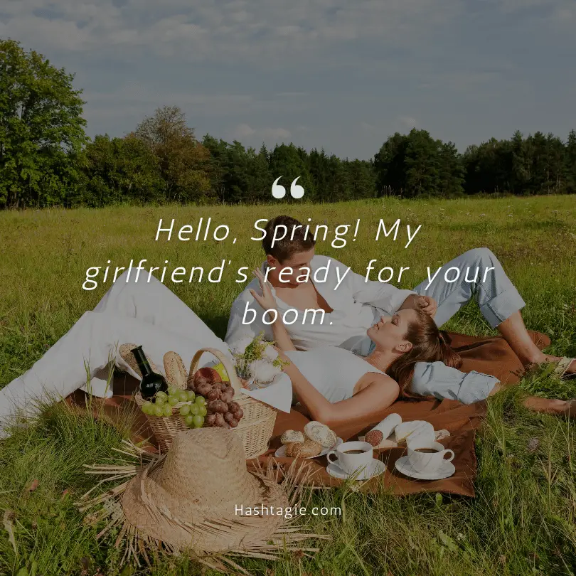 Spring season Instagram captions for girlfriend example image