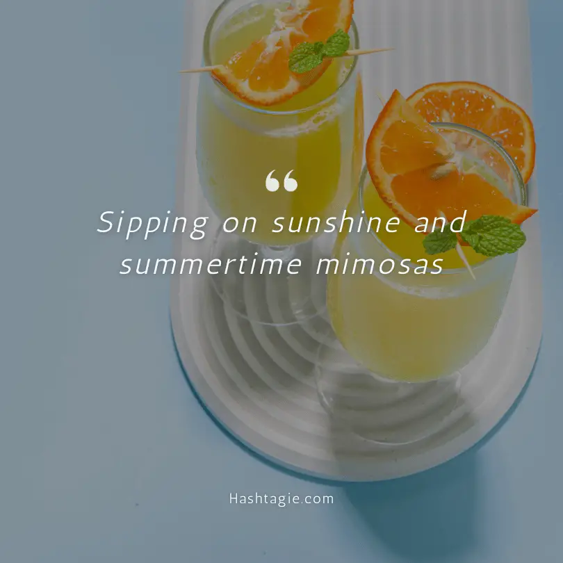 Summer Mimosa Captions example image