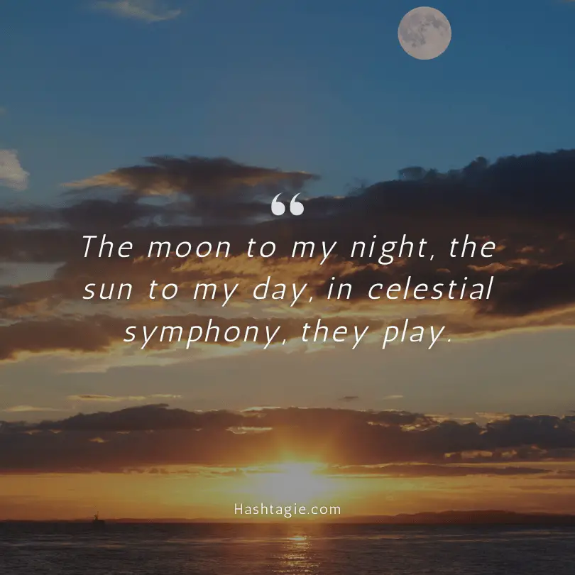 Sun captions that also mention the moon  example image