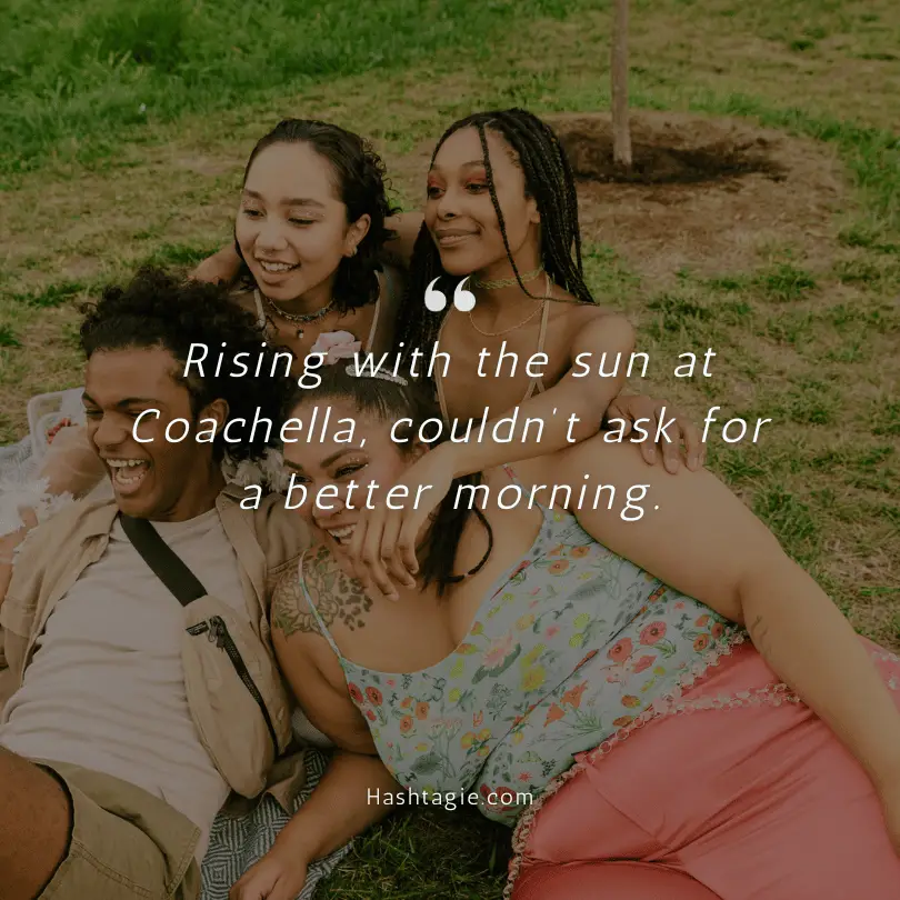 Sunrise and sunset at Coachella captions example image