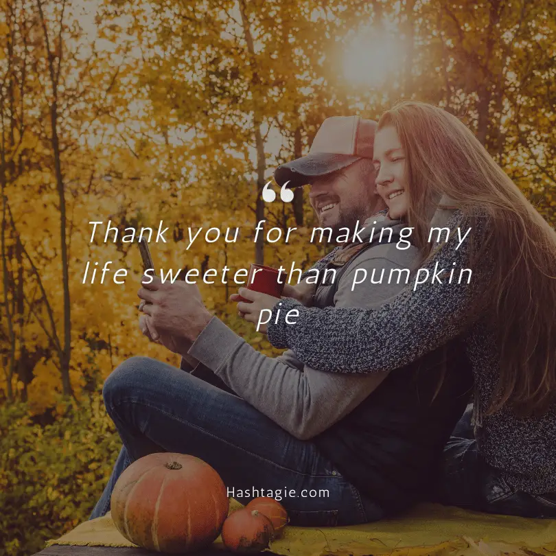 Thanksgiving Instagram captions for girlfriend example image