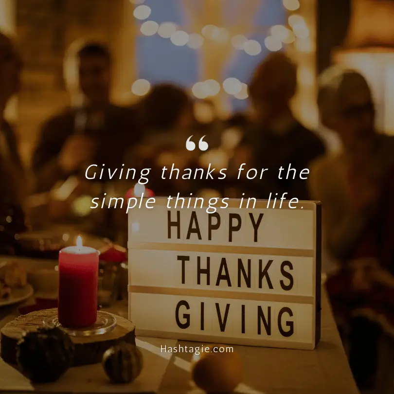 Thanksgiving Instagram captions example image